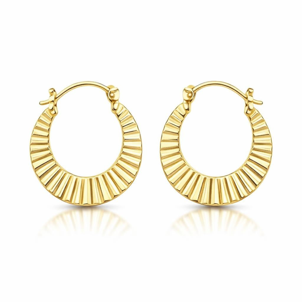 14 Karat Yellow Gold Fan Earrings