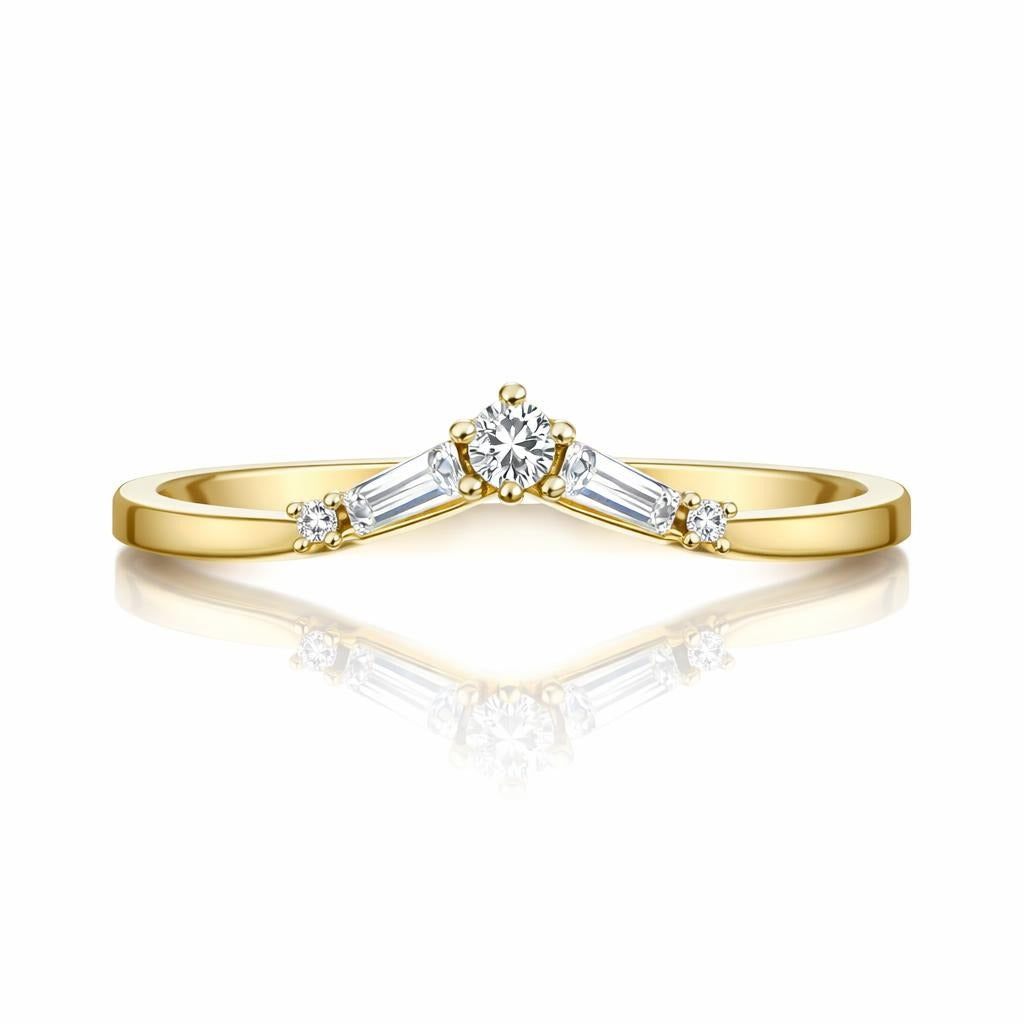 Contoured Wedding Band in 14 Karat Yellow Gold