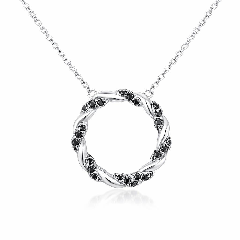 Twisted Open Circle Necklace