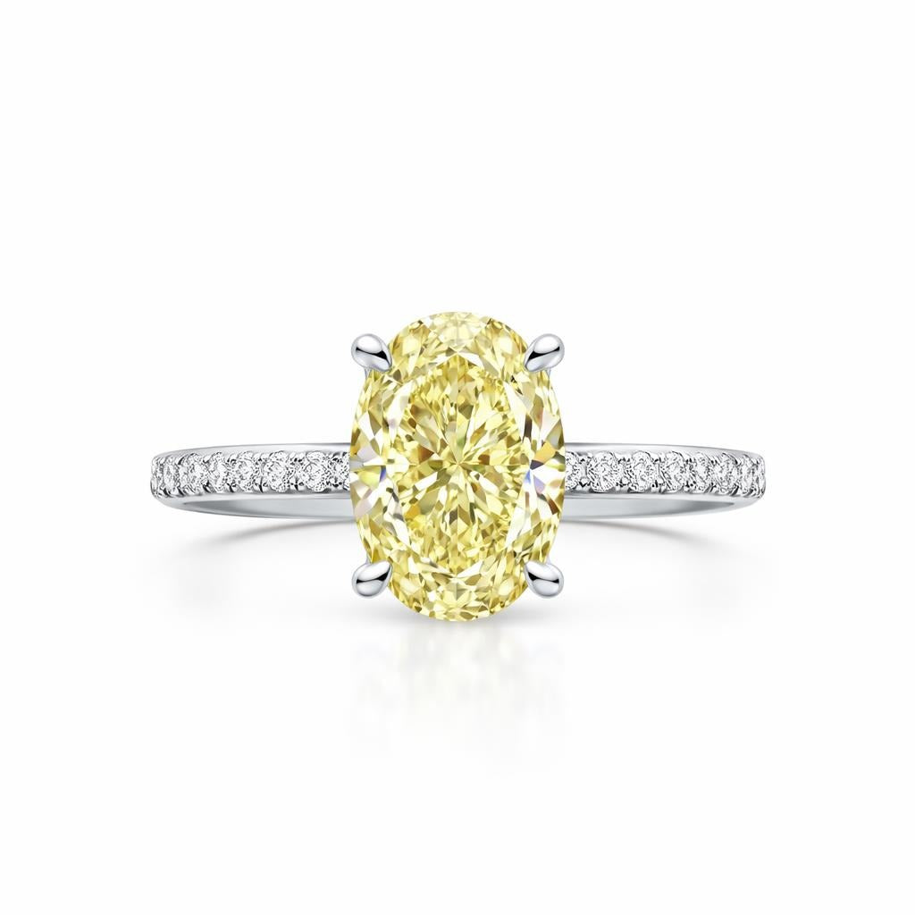 Loose Oval Yellow Lab Diamond