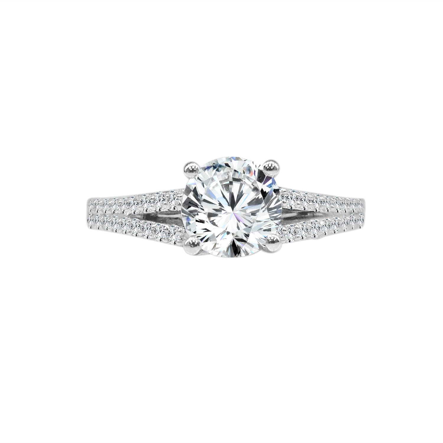 Timeless Elegance: 18 Karat White Gold Engagement Mounting