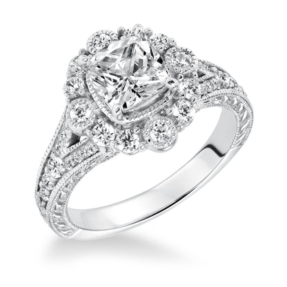 14 Karat White Gold Engagement Mounting