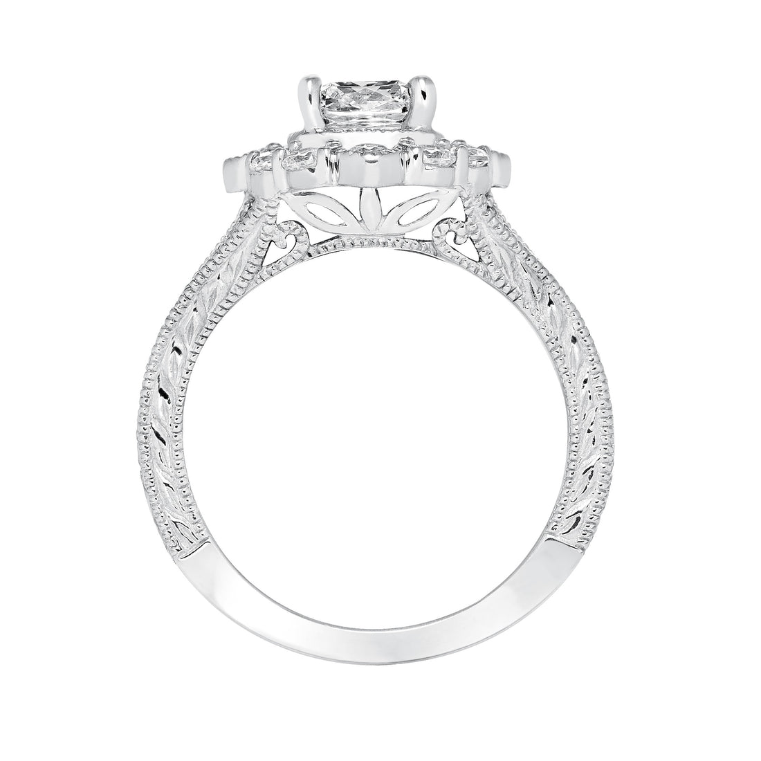 14 Karat White Gold Engagement Mounting