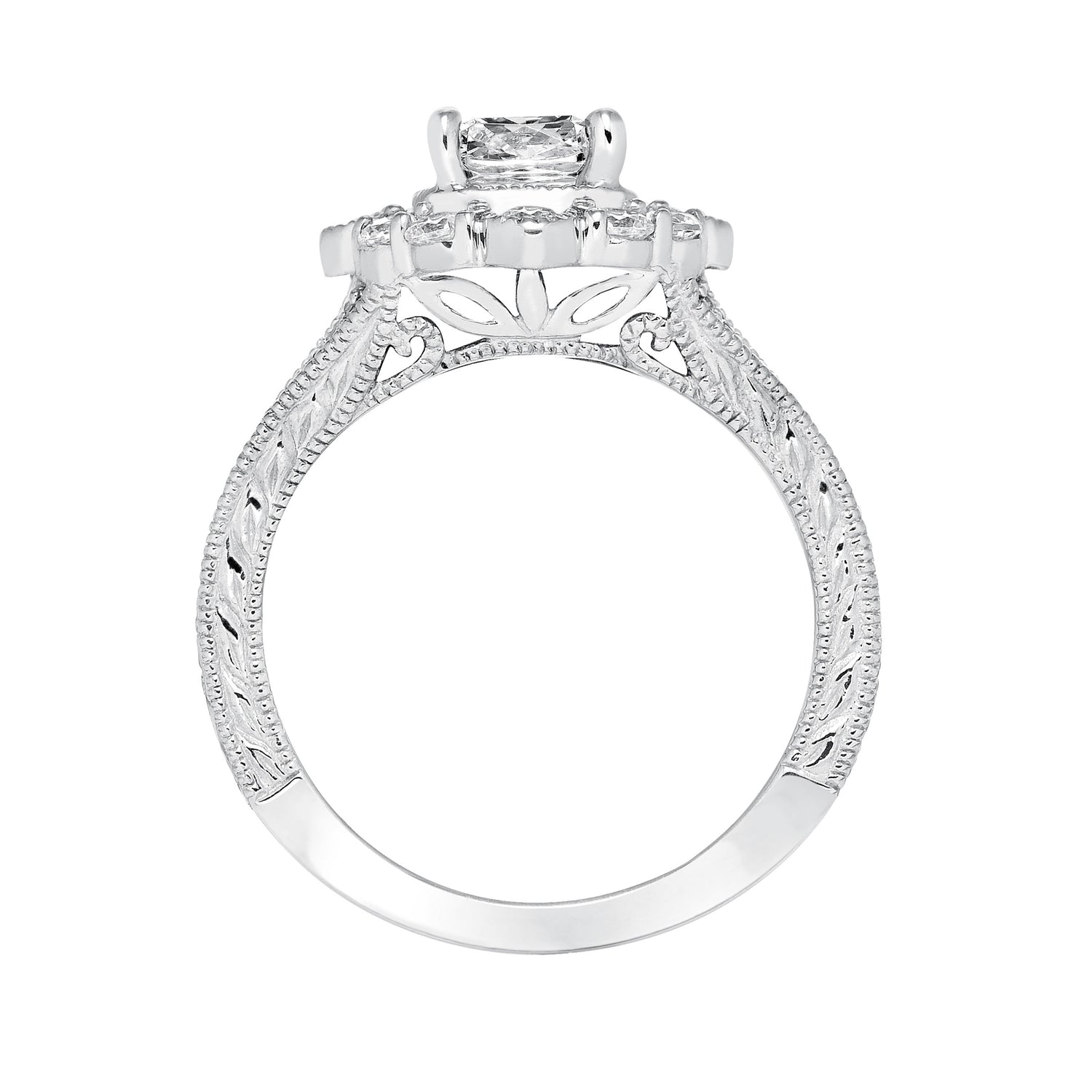 14 Karat White Gold Engagement Mounting
