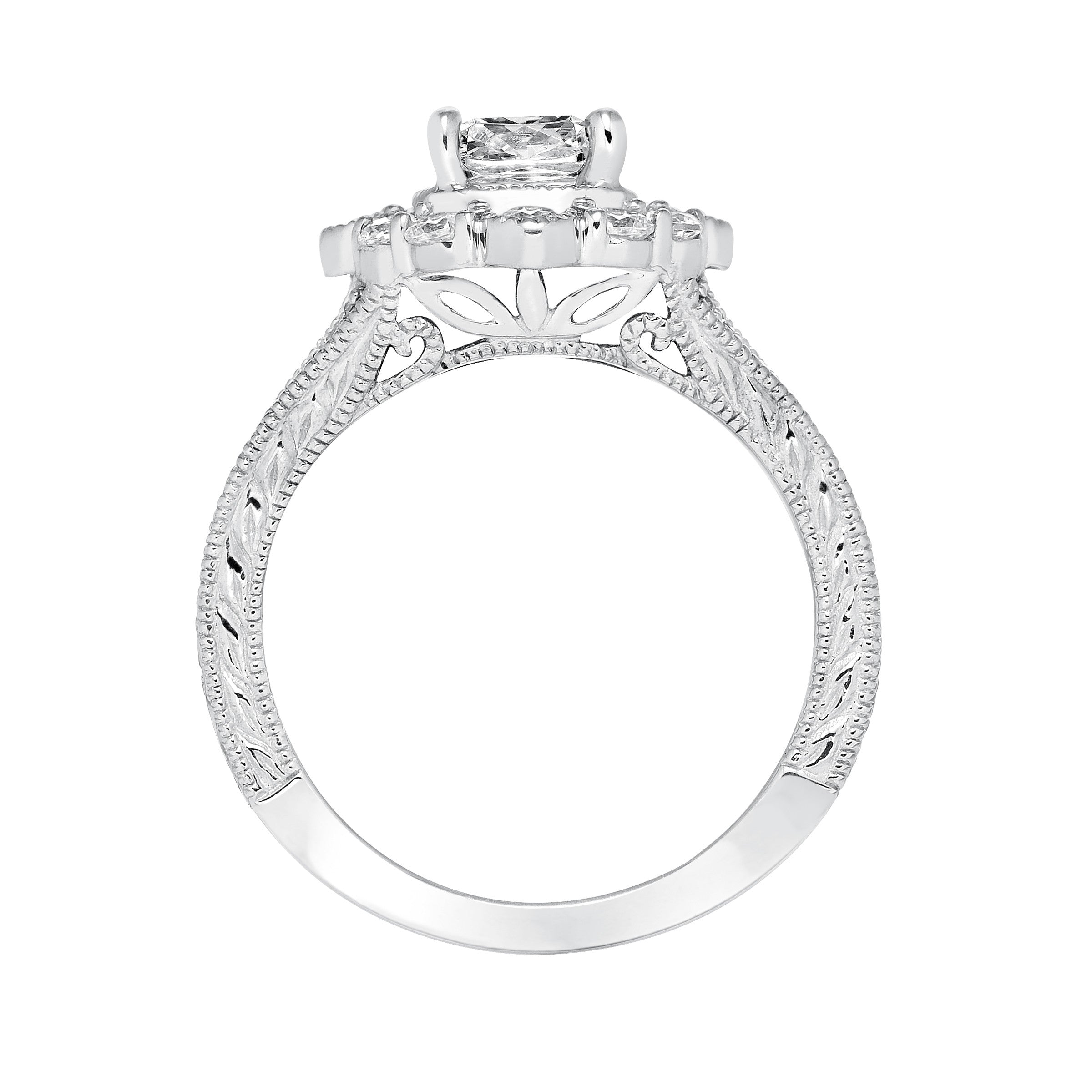 14 Karat White Gold Engagement Mounting