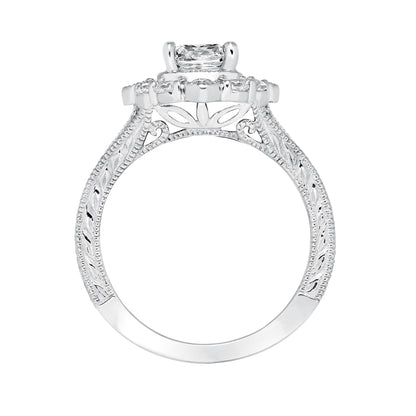 14 Karat White Gold Engagement Mounting