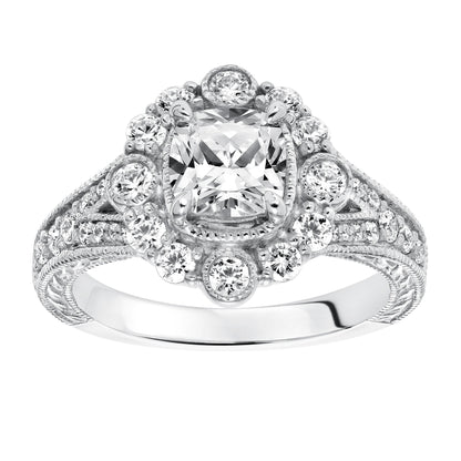 14 Karat White Gold Engagement Mounting