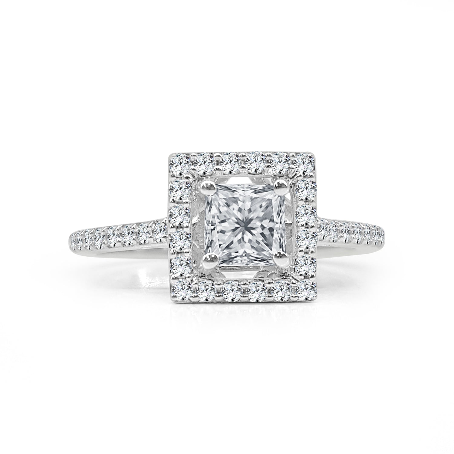 14 Karat White Gold Engagement Mounting