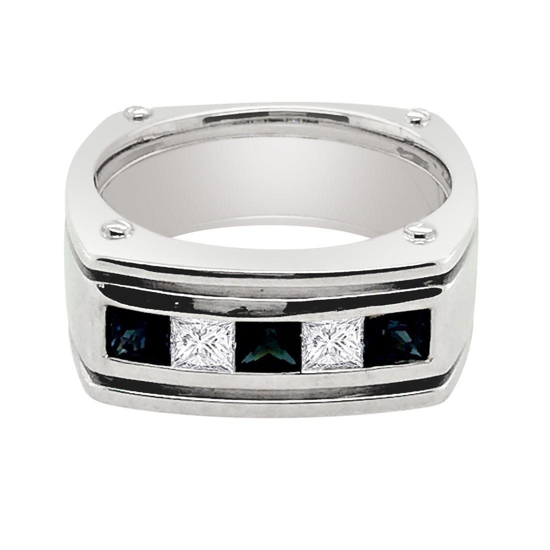 14 Karat White Gold Natural Diamond Wedding Band - 0.75 Carat