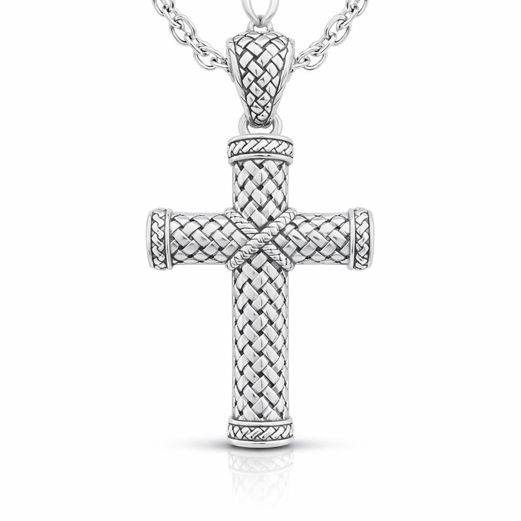 Checkerboard Design Pendant Necklace