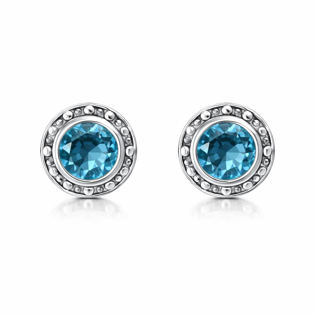 Blue Topaz Studs