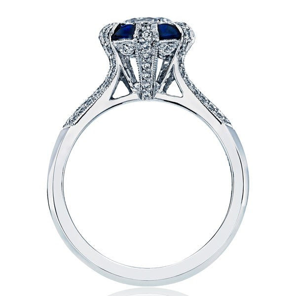 Elegant 18 Karat White Gold Engagement Mounting