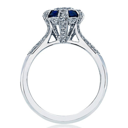 Elegant 18 Karat White Gold Engagement Mounting