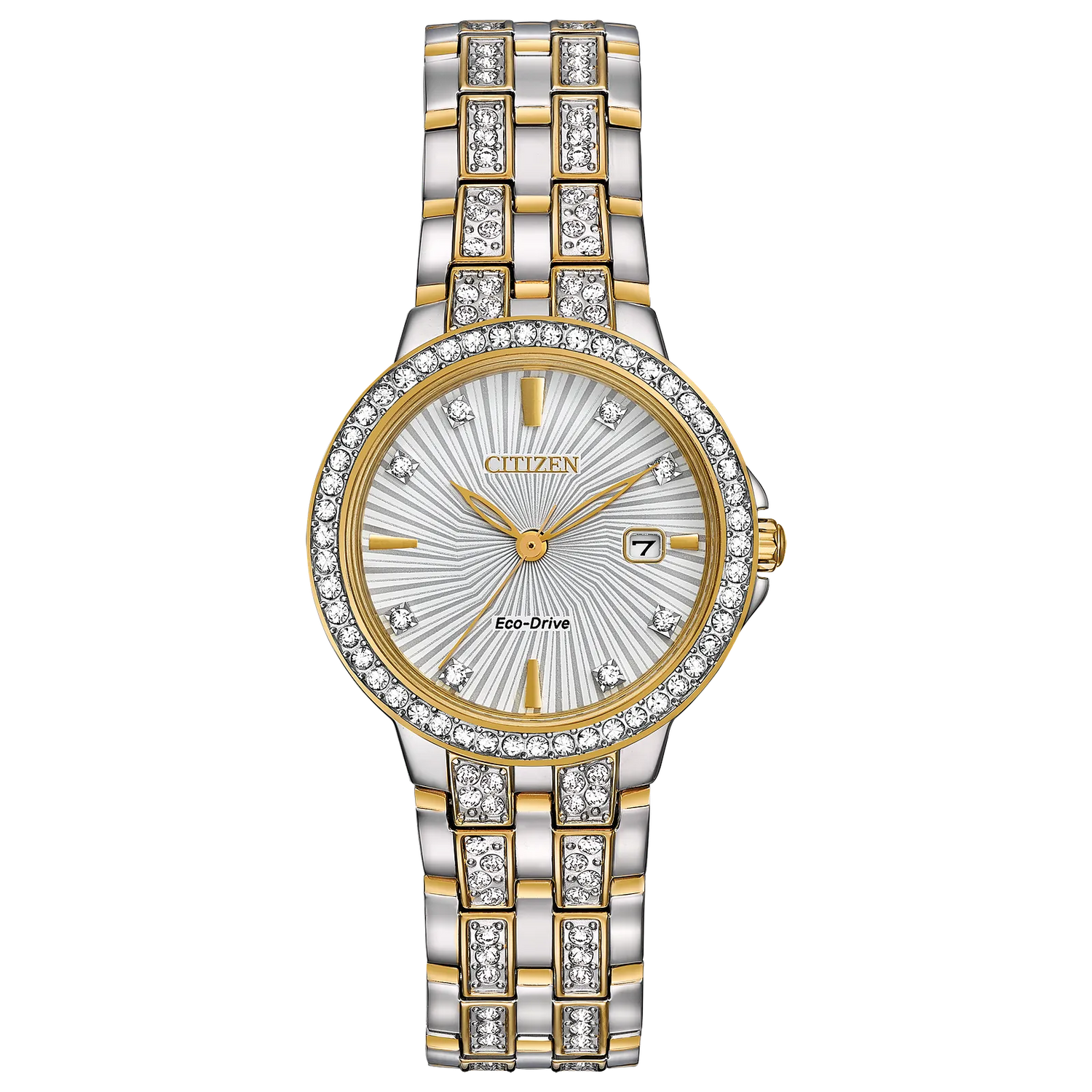 Ladies Silhouette Crystal Stainless Steel Watch