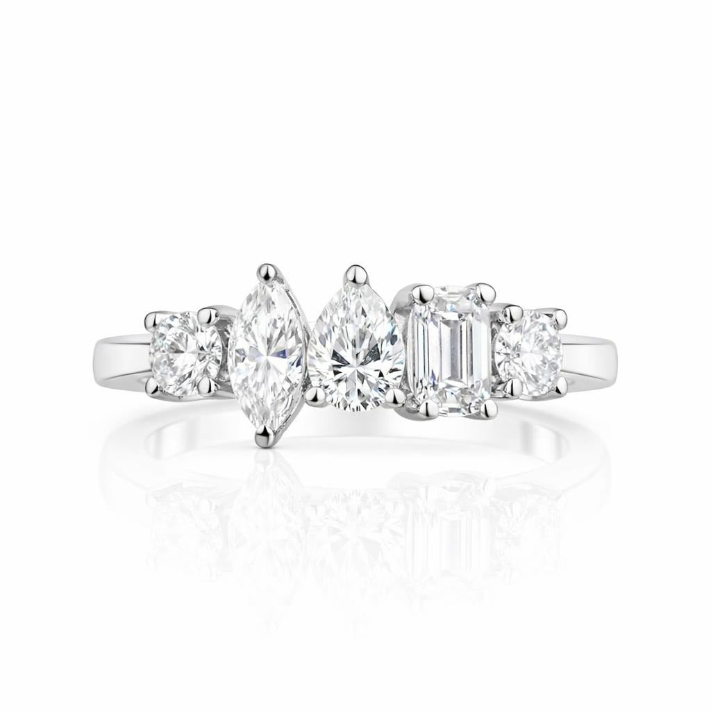 14 Karat White Gold Diamond Ring