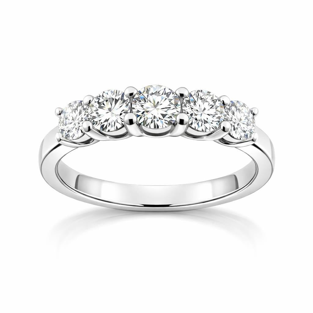 Elegant Platinum Diamond Ring