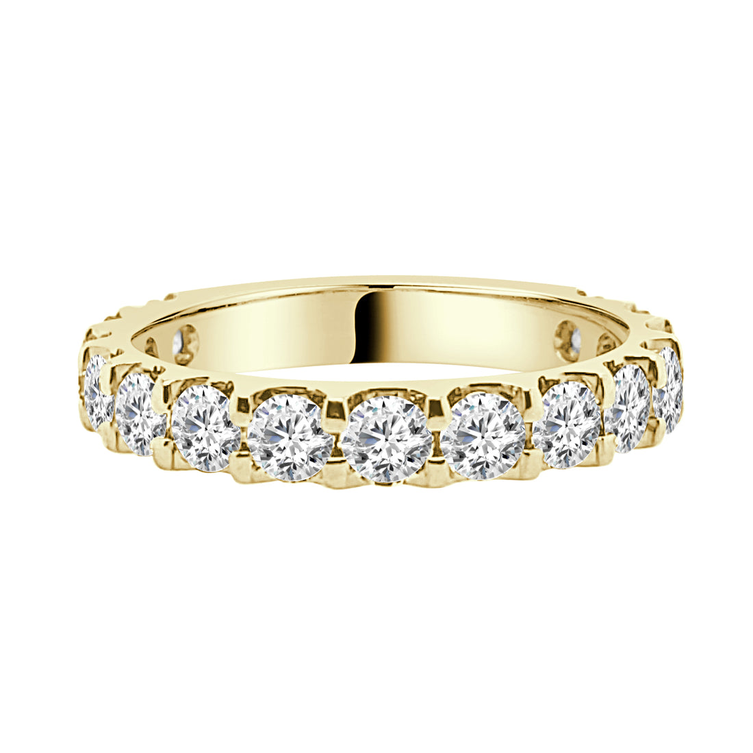 14K Yellow Gold Diamond Wedding Band - 1.50 Carats