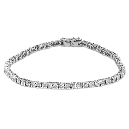 1.00 Carat Lab Diamond Sterling Silver Bracelet