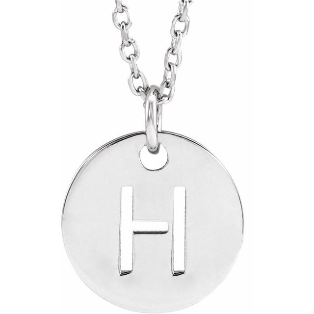 Sterling Silver Initial H Necklace