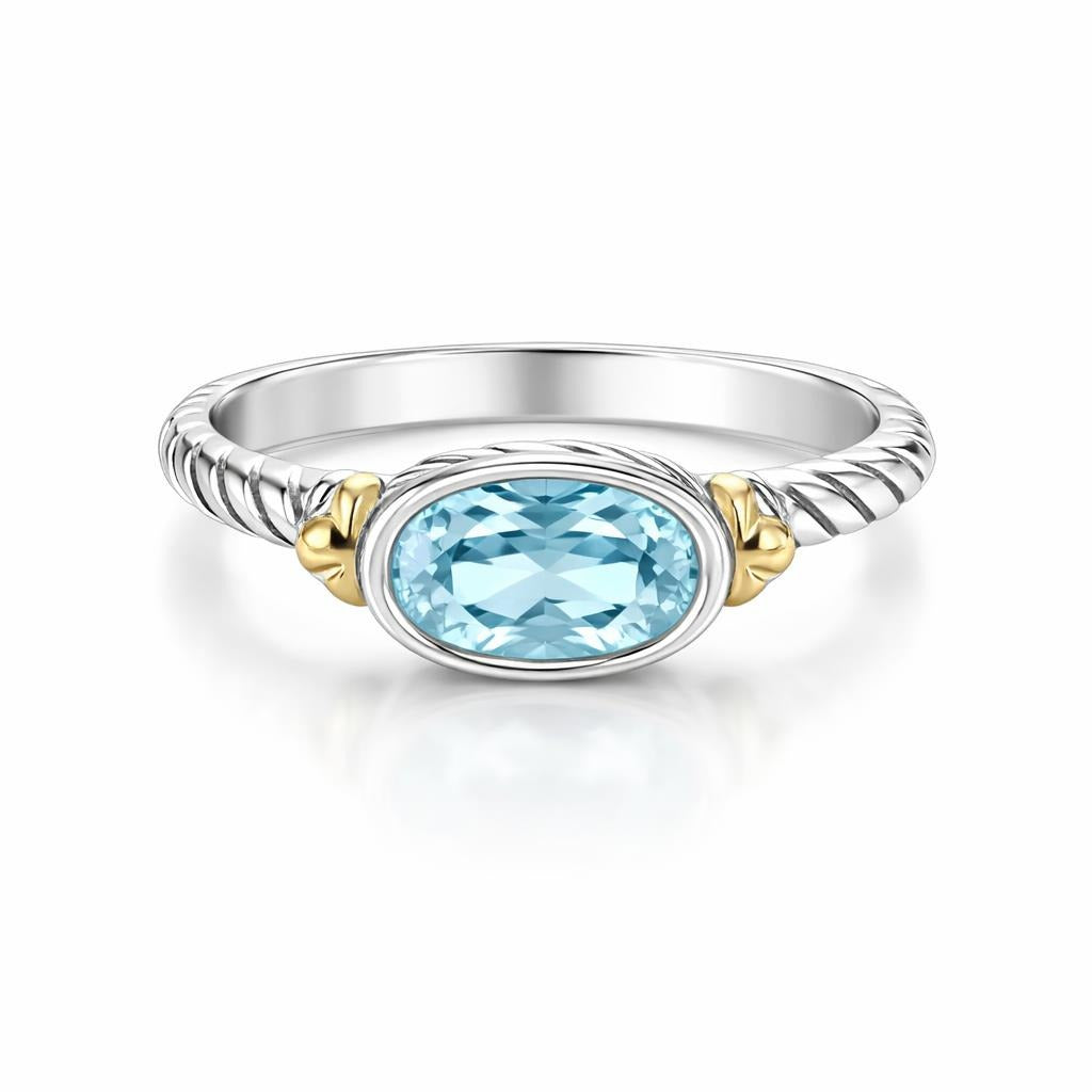 East-West Oval Bezel Ring