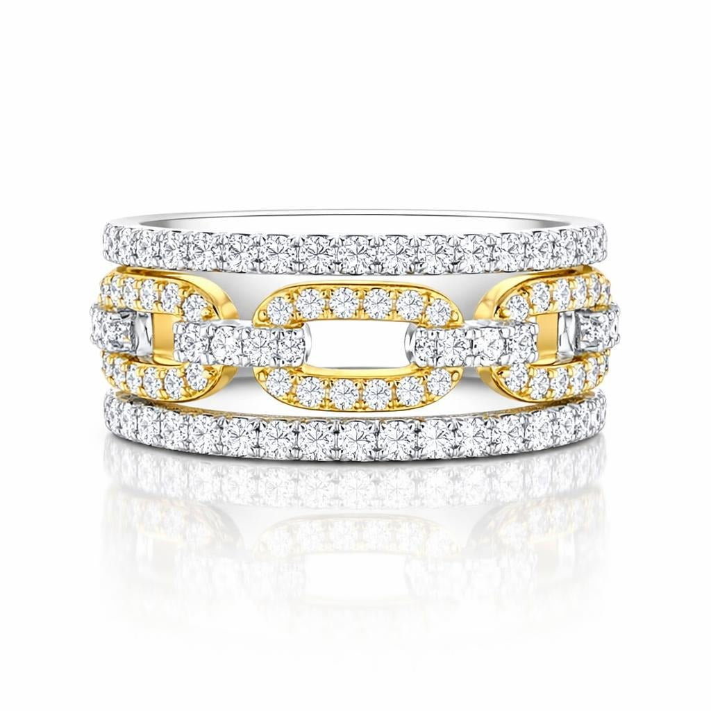 14 Karat Two-Tone Diamond Ring