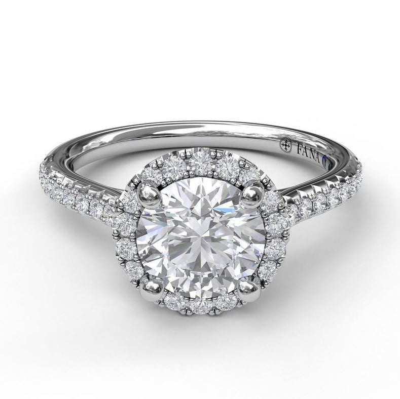 14 Karat White Gold Engagement Mounting