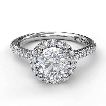 14 Karat White Gold Engagement Mounting