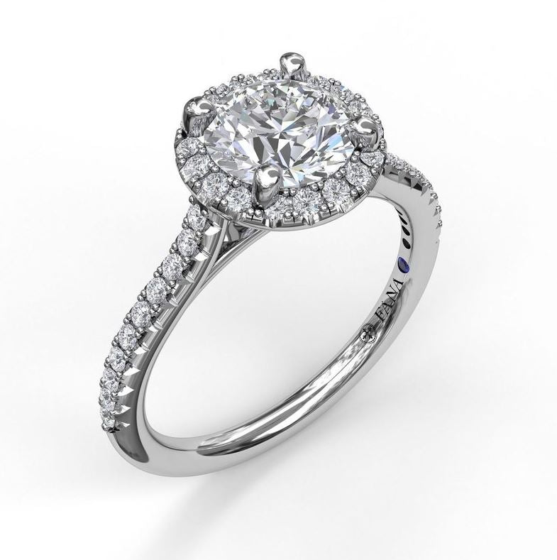 14 Karat White Gold Engagement Mounting
