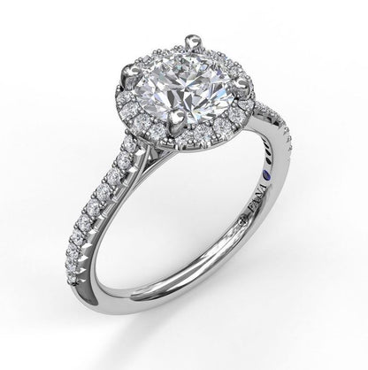 14 Karat White Gold Engagement Mounting