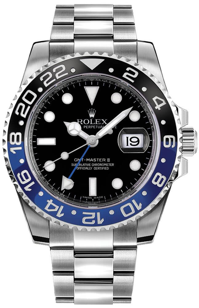 Batman Stainless Steel Rolex GMT Master II 116710BLNR Timepiece