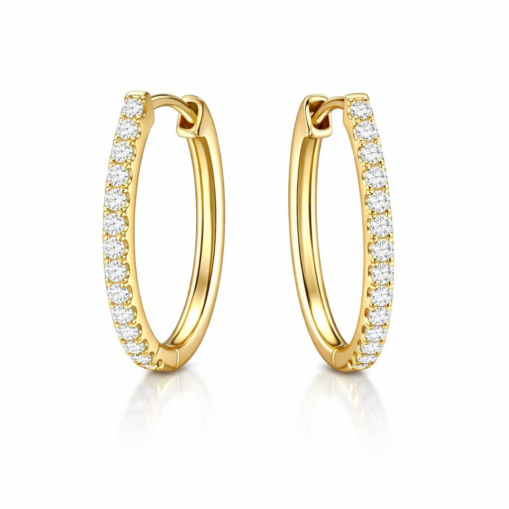 14 Karat Yellow Gold Hoop Earrings