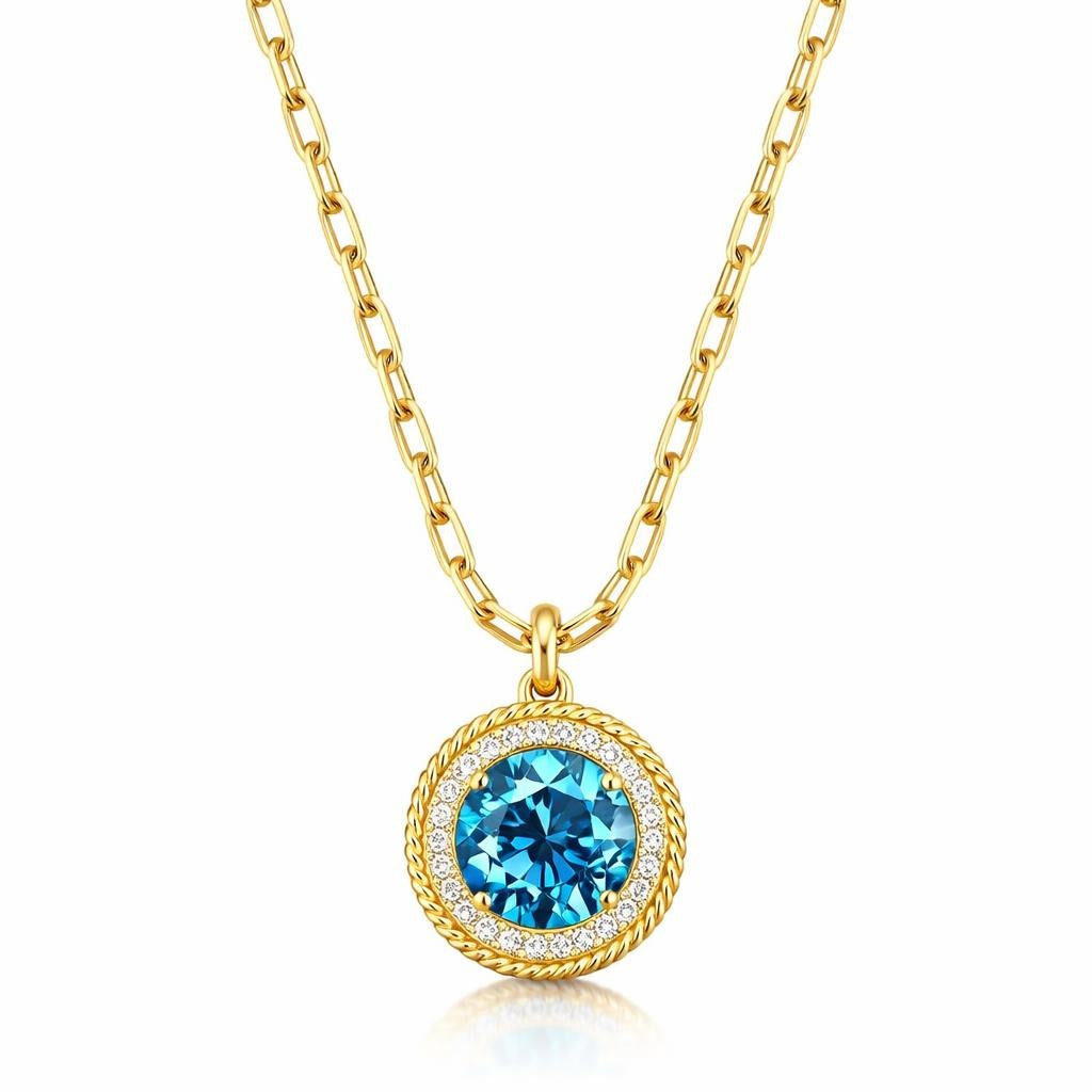 14 Karat Yellow Gold Rope Detailing Necklace
