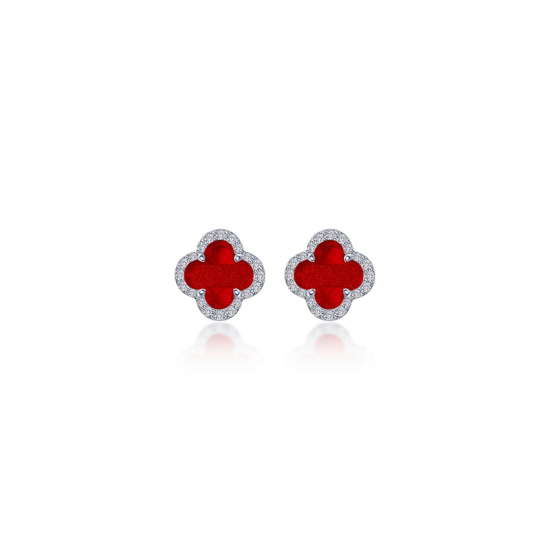 Lassaire Sterling Silver Earrings with Sim Red Agate
