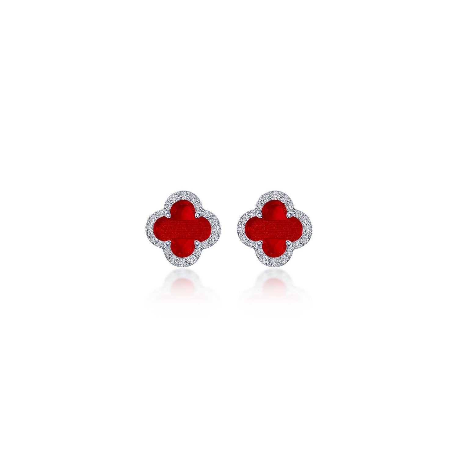 Lassaire Sterling Silver Earrings with Sim Red Agate