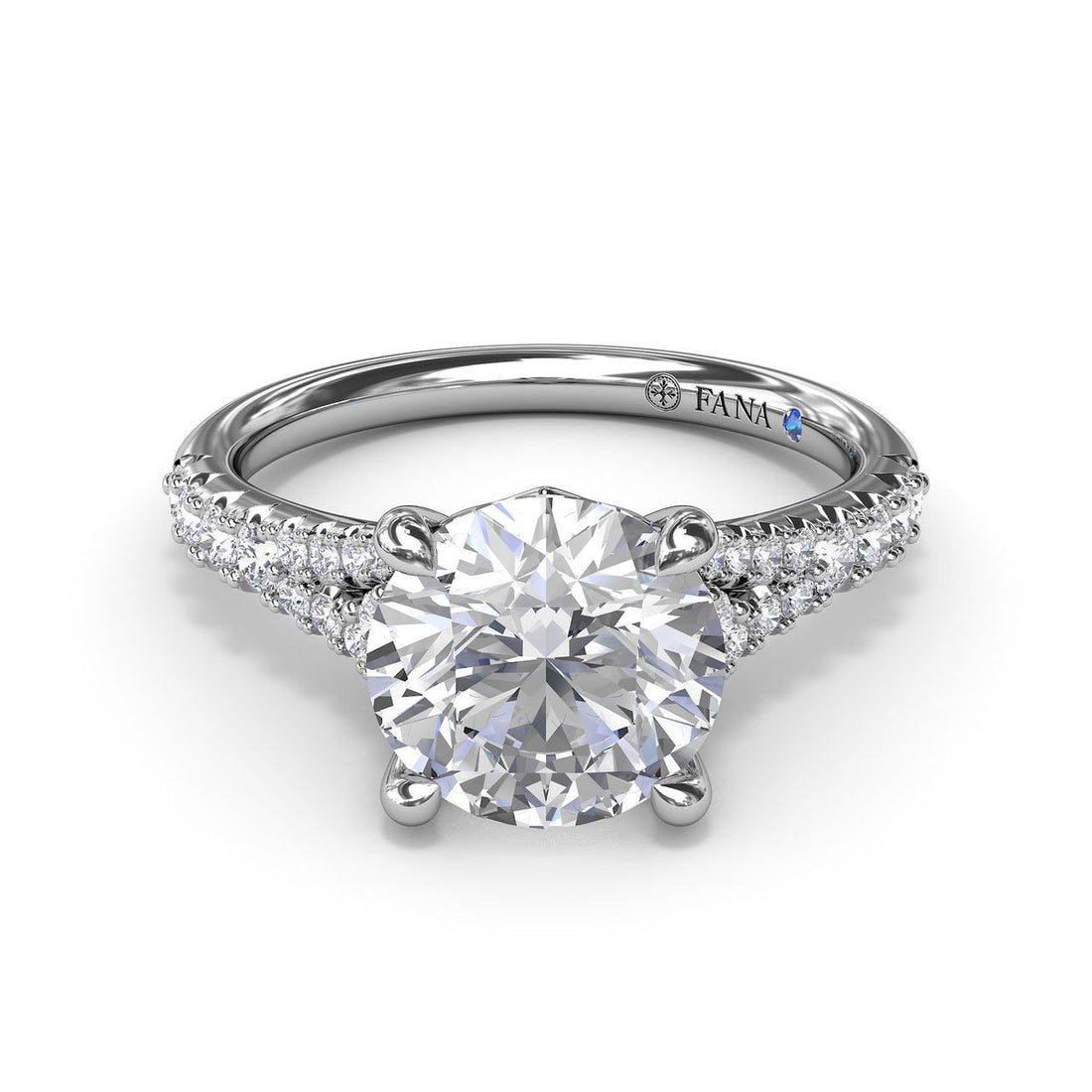 14K White Gold Diamond Engagement Mounting