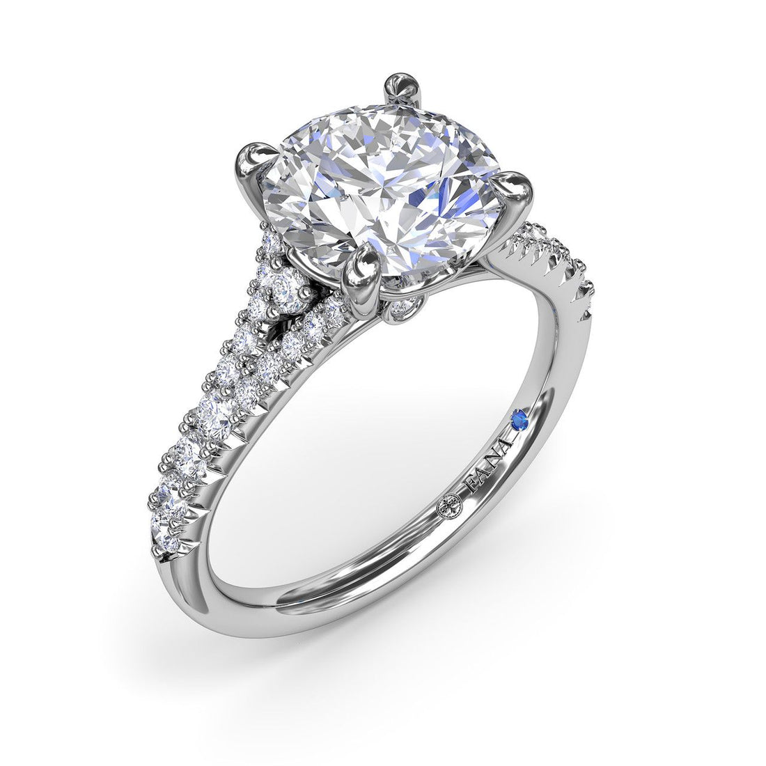 14K White Gold Diamond Engagement Mounting