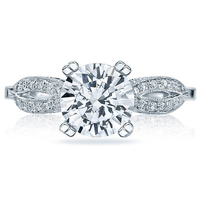 Platinum Milgrain Engagement Mounting