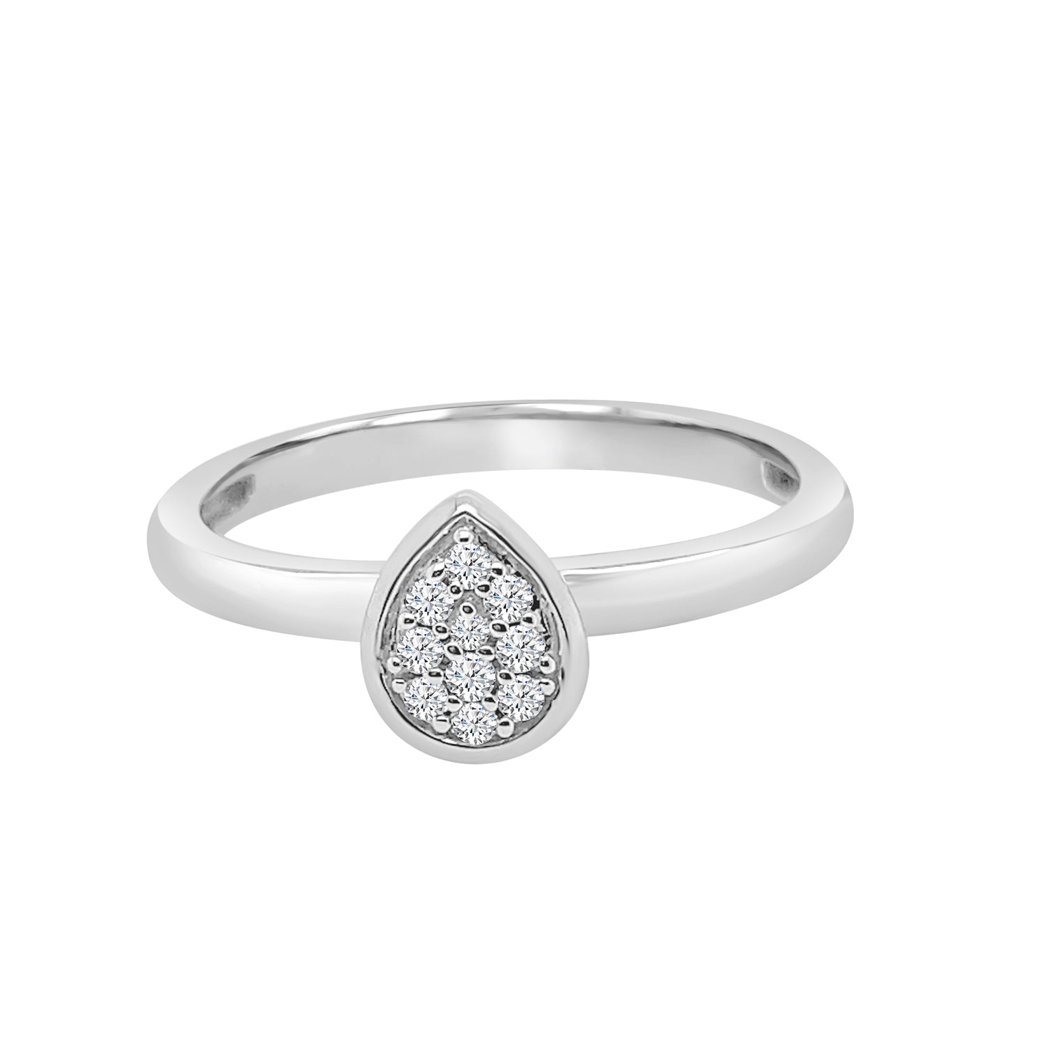 10 Karat White Gold Ring with 0.10ct Natural Diamond