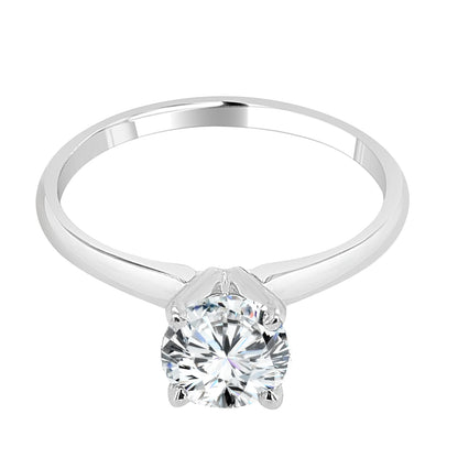 Sure! How about Round 1.00 Carat Natural Diamond Engagement Ring in 14 Karat White Gold?