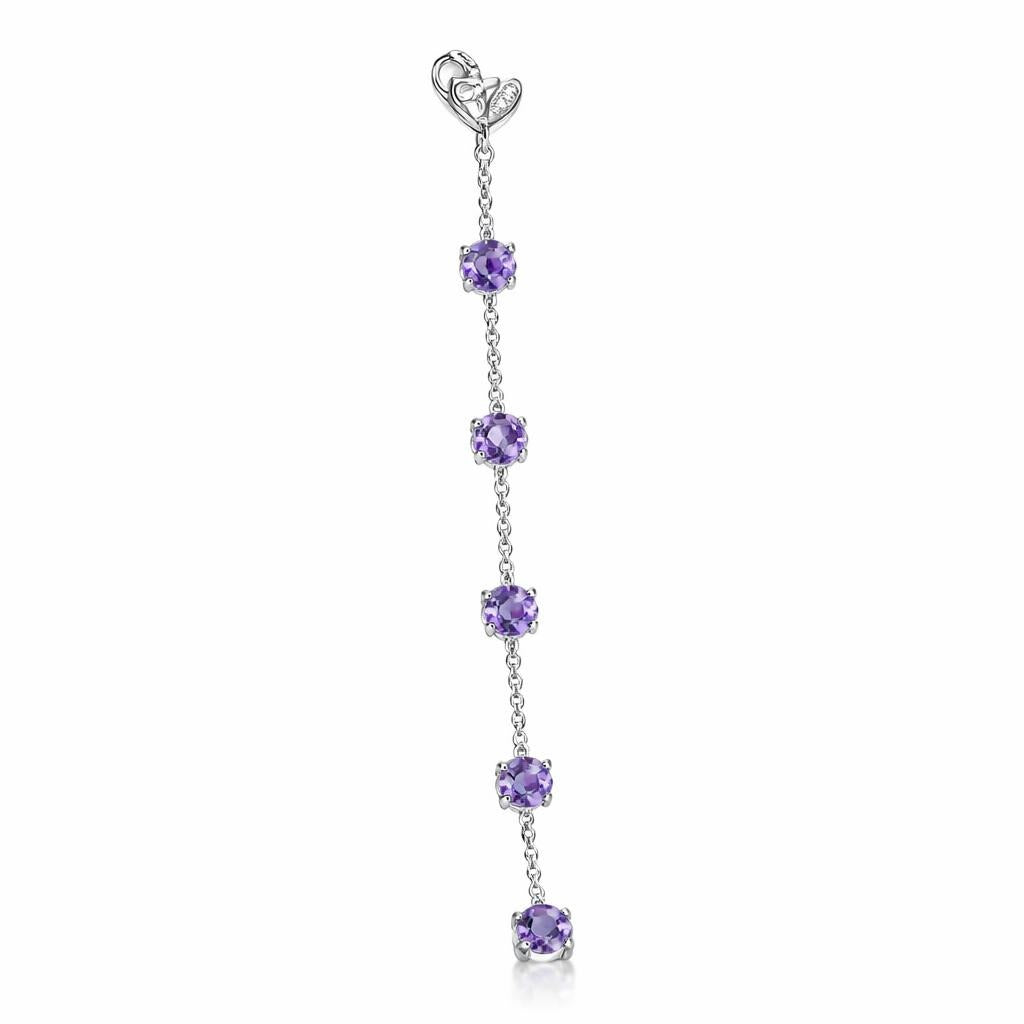Amethyst Station Bracelet