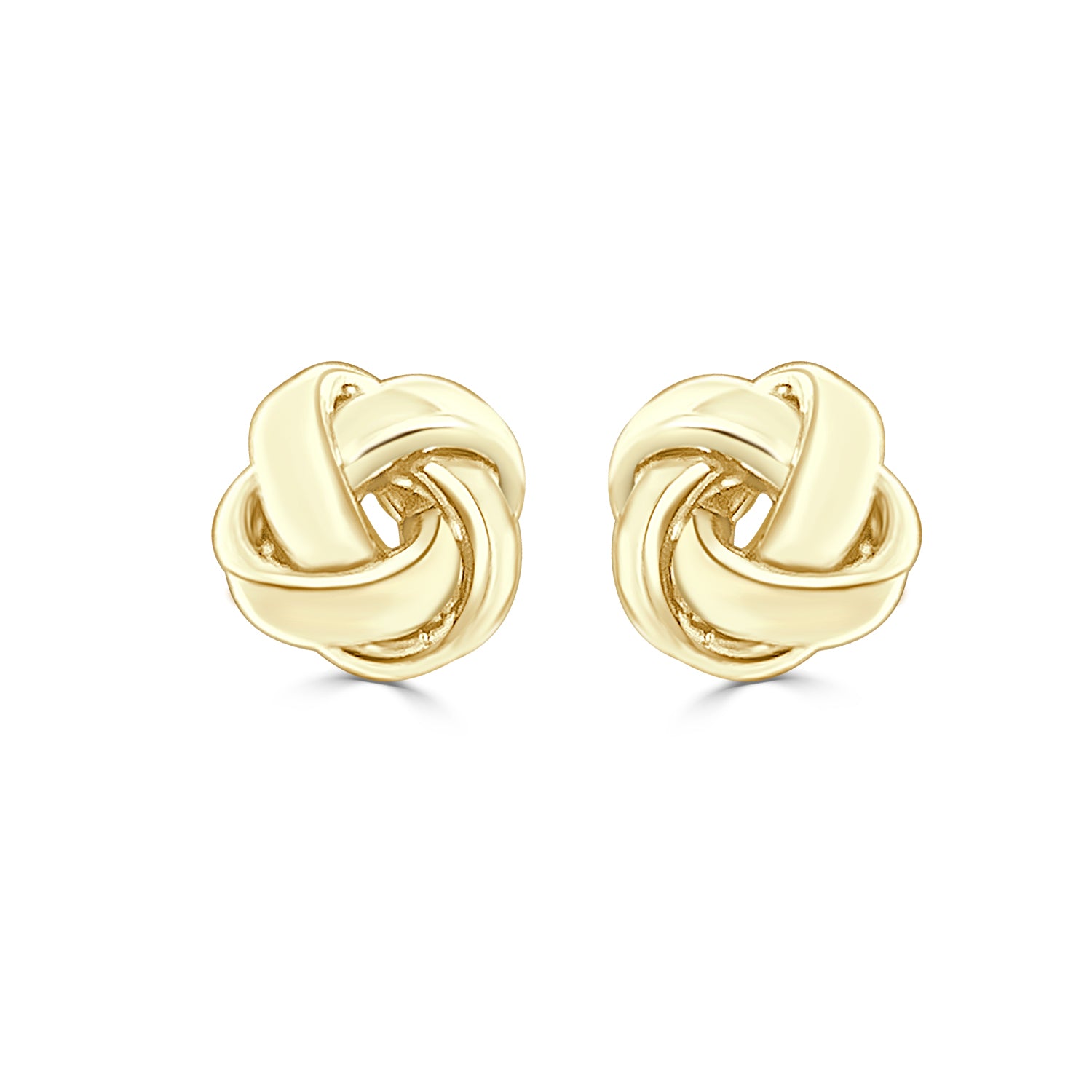 Love Knot Stud Earrings in 14 Karat Yellow Gold