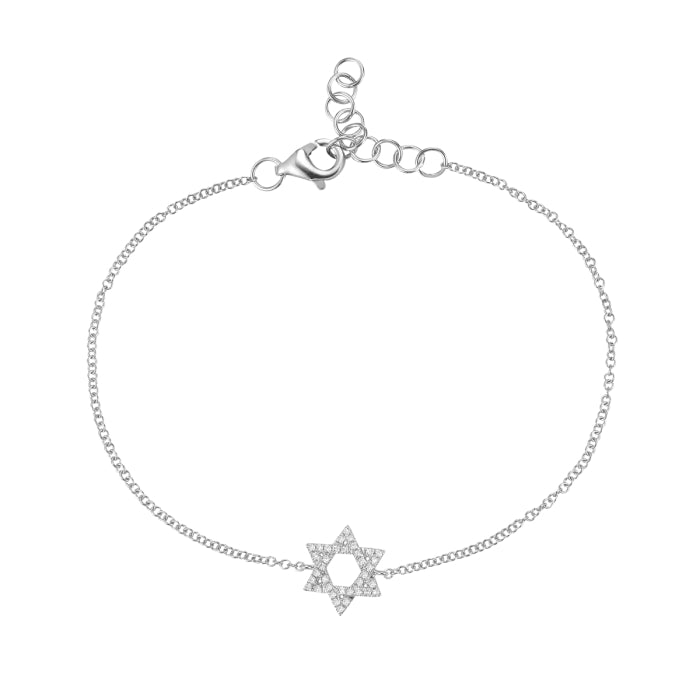 14 Karat White Gold Diamond Bracelet - 0.08 Carat Natural Diamond