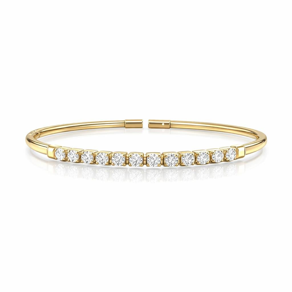 14 Karat Yellow Gold Flex Bangle