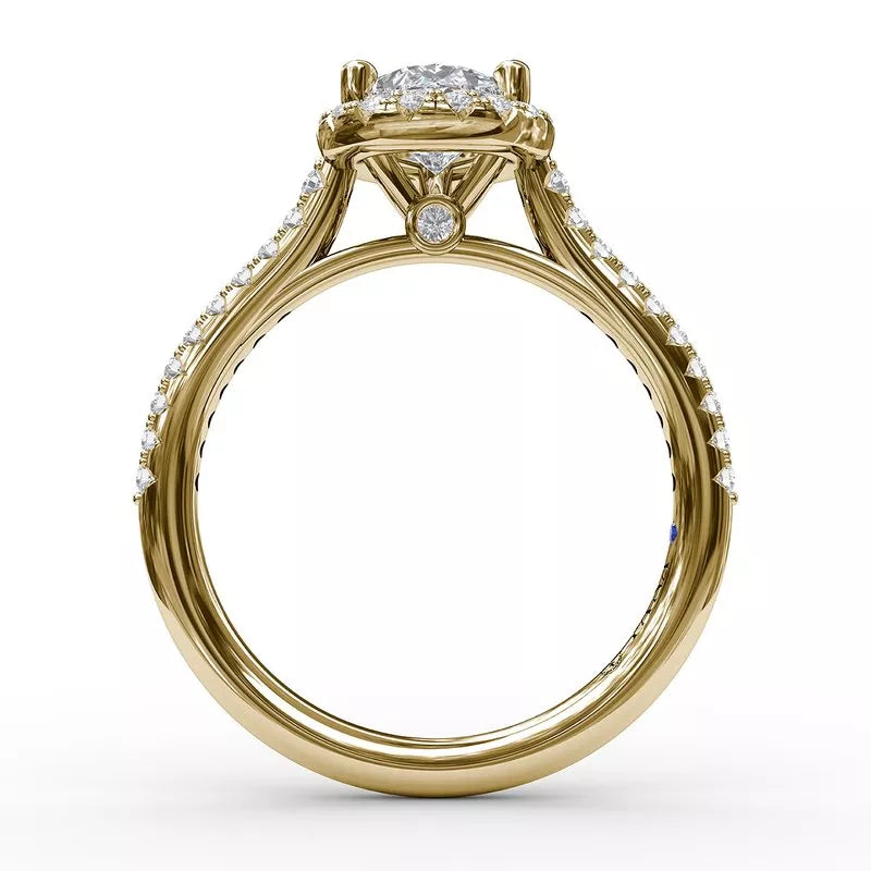 14 Karat Yellow Gold Engagement Mounting