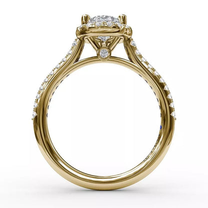 14 Karat Yellow Gold Engagement Mounting