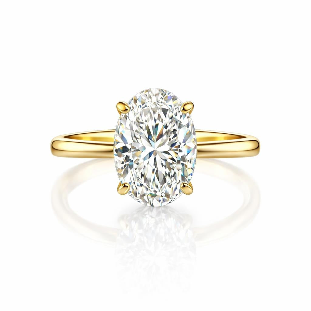14 Karat Yellow Gold Engagement Ring