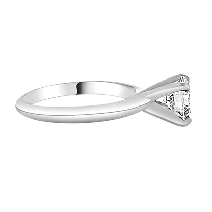 14K White Gold Lab Diamond Round Shape 1.12 Carat Engagement Ring