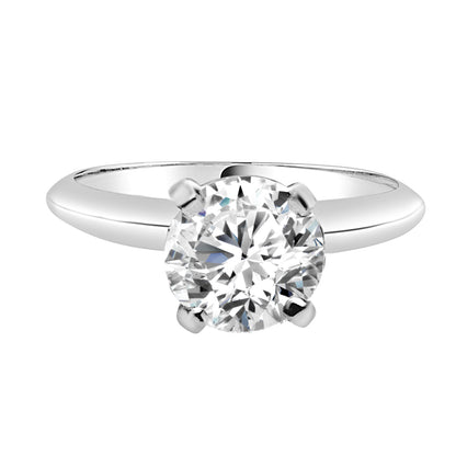 14K White Gold Lab Diamond Round Shape 1.12 Carat Engagement Ring