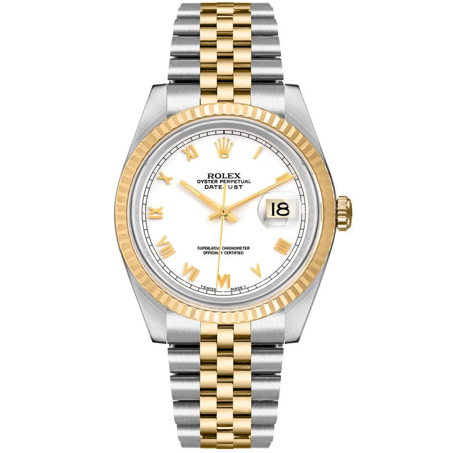 White Roman Dial Rolex Datejust 16233