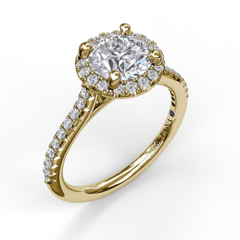 Round 14K Yellow Gold Engagement Mounting